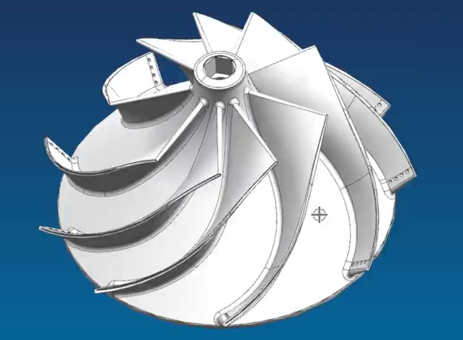 加工中心這套葉輪模具如何設(shè)計(jì)？如何脫模？